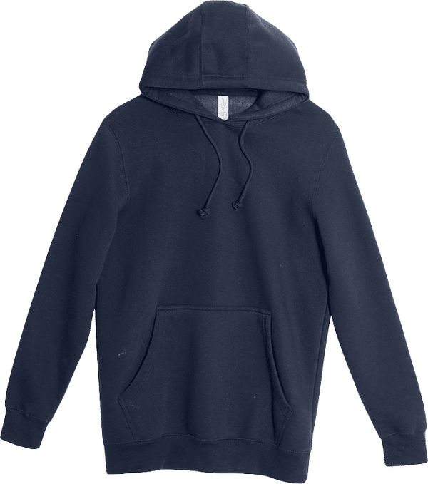 Am image of a Custom Lane 7 Heavyweight Hoodie in Navy Blue!