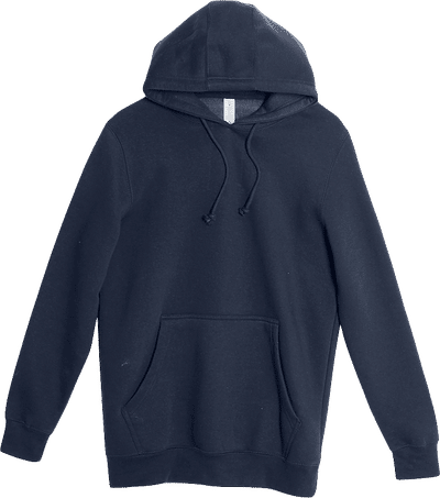 Am image of a Custom Lane 7 Heavyweight Hoodie in Navy Blue!