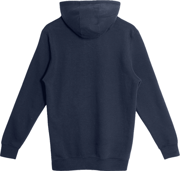 Am image of a Custom Lane 7 Heavyweight Hoodie in Navy Blue!