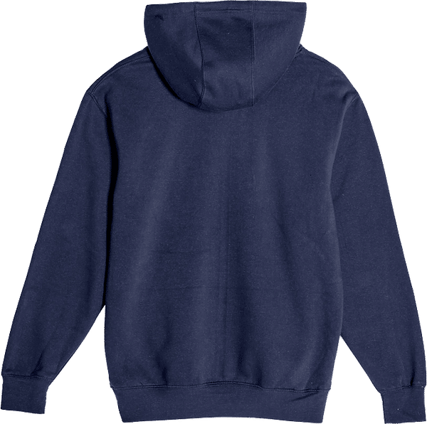 Am image of a Custom Lane 7 Premium Pullover Hoodie in Navy Blue!