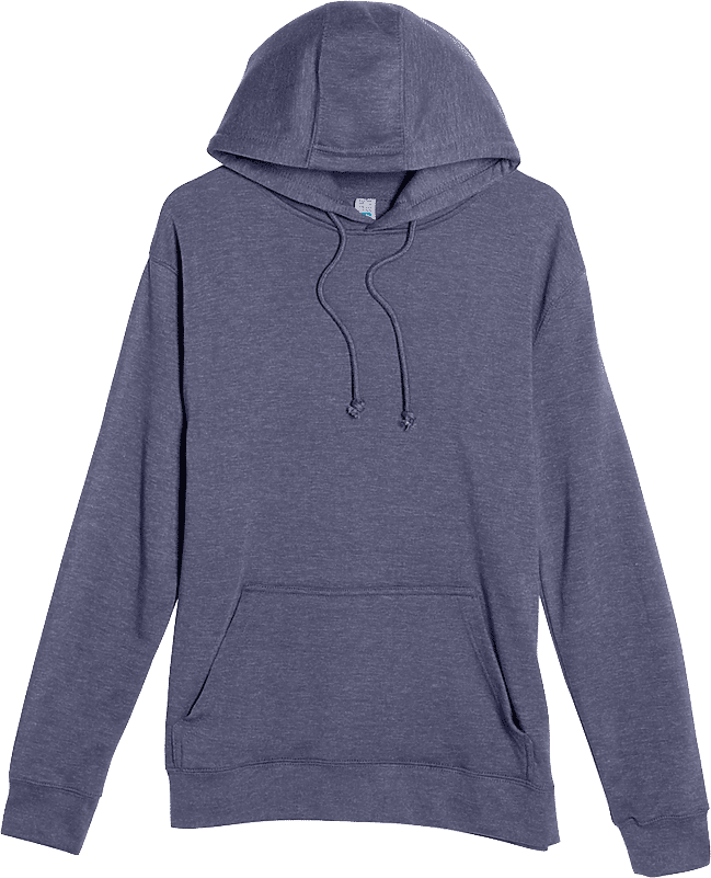 Lane 7 French Terry Hoodie in HEATHER DENIM