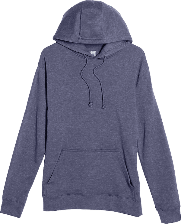 Am image of a Custom Lane 7 French Terry Hoodie in HEATHER DENIM!