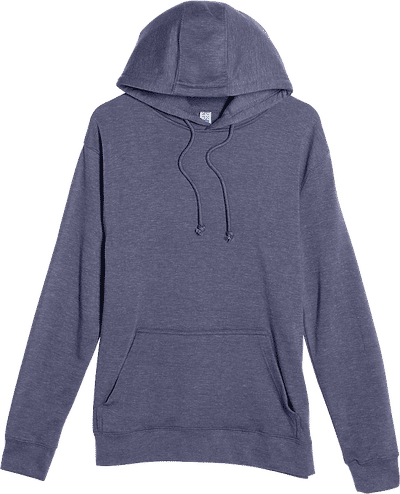 Am image of a Custom Lane 7 French Terry Hoodie in HEATHER DENIM!