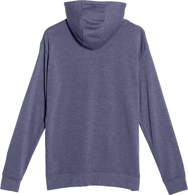 Am image of a Custom Lane 7 French Terry Hoodie in HEATHER DENIM!