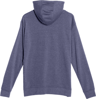 Am image of a Custom Lane 7 French Terry Hoodie in HEATHER DENIM!