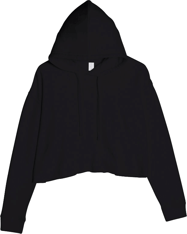 Lane 7 Crop Hoodie in Black