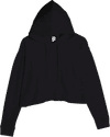 Am image of a Custom Lane 7 Crop Hoodie in Black!