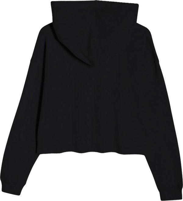 Am image of a Custom Lane 7 Crop Hoodie in Black!