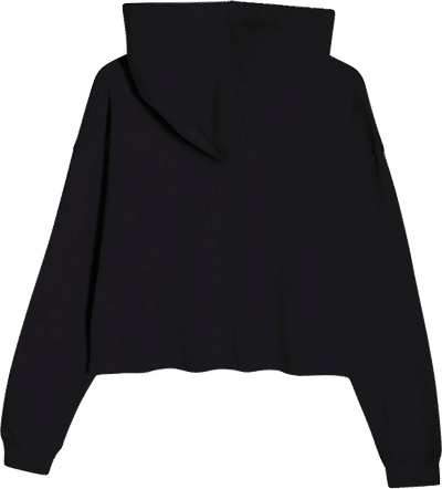Am image of a Custom Lane 7 Crop Hoodie in Black!