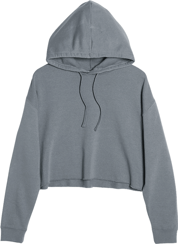 Am image of a Custom Lane 7 Crop Hoodie in Storm!