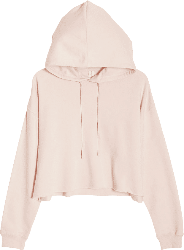 Lane 7 Crop Hoodie in Pale Pink