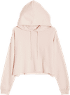 Am image of a Custom Lane 7 Crop Hoodie in Pale Pink!