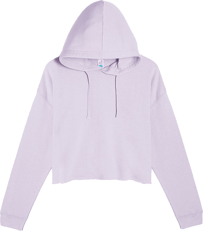 Lane 7 Crop Hoodie in Lilac