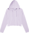 Am image of a Custom Lane 7 Crop Hoodie in Lilac!