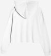 Am image of a Custom Lane 7 Crop Hoodie in White!