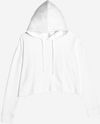 Am image of a Custom Lane 7 Crop Hoodie in White!