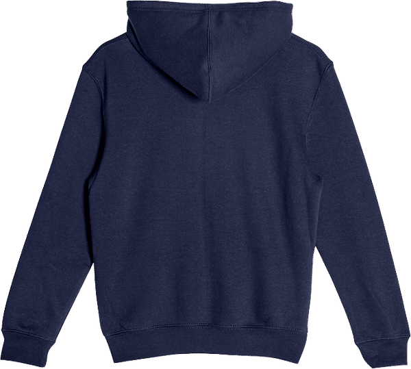 Am image of a Custom Lane 7 Premium Youth Hoodie in Navy Blue!