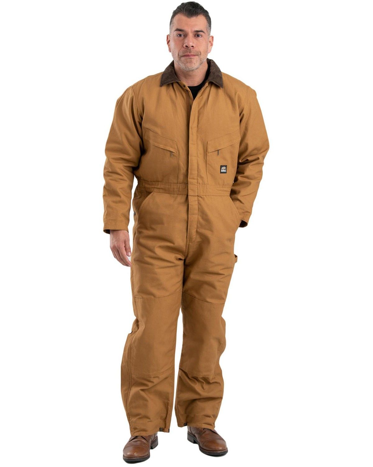 Berne Mens Heritage Duck Insulated Coverall in Brown