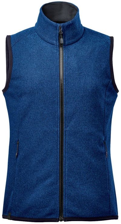 Am image of a Custom Stormtech Womens Novarra Vest in Classic Blue Stripe!
