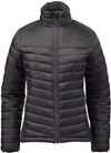 Am image of a Custom Stormtech Womens Montserrat Thermal Jacket in Black/Granite!