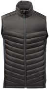 Am image of a Custom Stormtech Mens Montserrat Thermal Vest in Black/Granite!