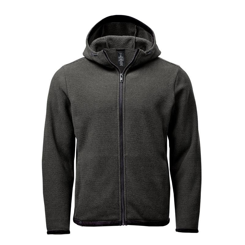 Stormtech Mens Medusa Fleece Hoody in Charcoal Stripe