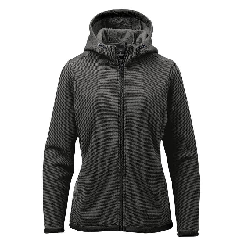Stormtech Womens Medusa Fleece Hoody in Charcoal Stripe