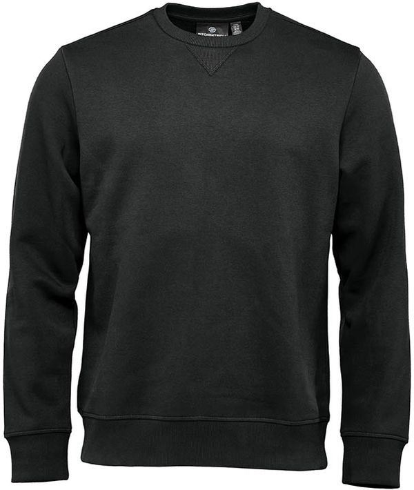 Am image of a Custom Stormtech Mens Yukon Crew Pullover in Black!