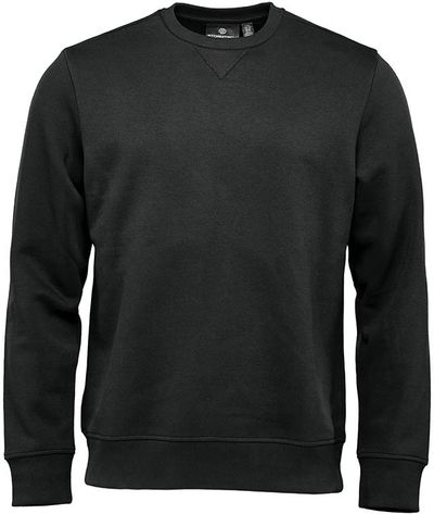 Am image of a Custom Stormtech Mens Yukon Crew Pullover in Black!