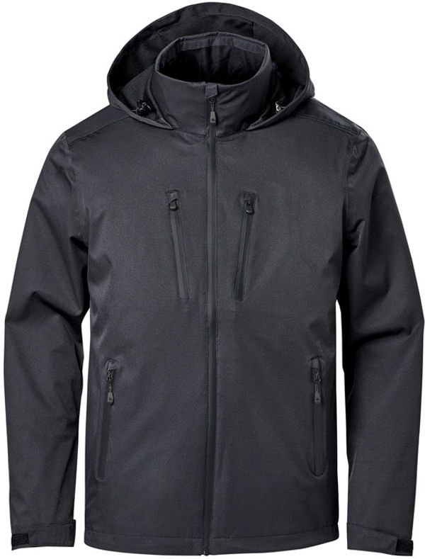 Am image of a Custom Stormtech Mens Scirocco Lightweight Shell in Black!