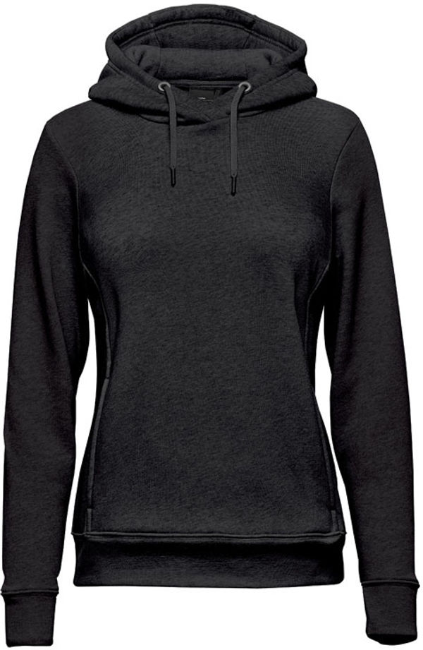 Am image of a Custom Stormtech Womens Monashee Fleece Pullover Hoody in Black!