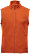 Am image of a Custom Stormtech Mens Montauk Fleece Vest in Rust!