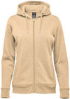 Am image of a Custom Stormtech Womens Monashee Fleece Full Zip Hoody in Oatmeal Heather!