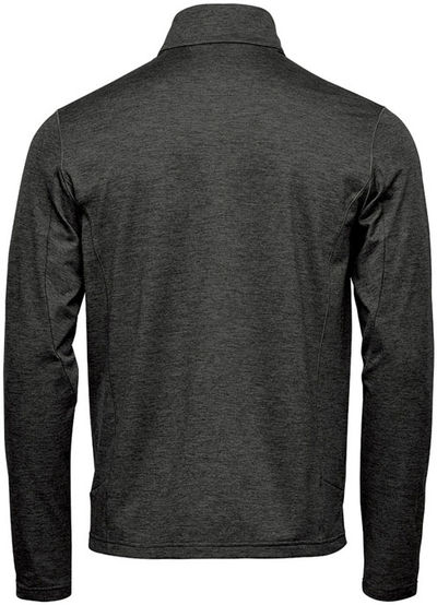 Am image of a Custom Stormtech Mens Treeline Performance Jacket in Black Heather!