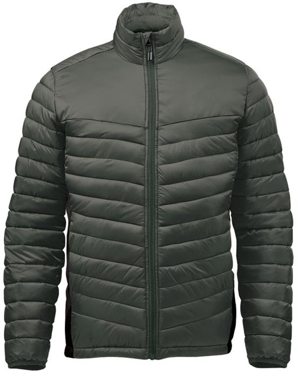 Am image of a Custom Stormtech Mens Montserrat Thermal Jacket in Spruce/Mallard!