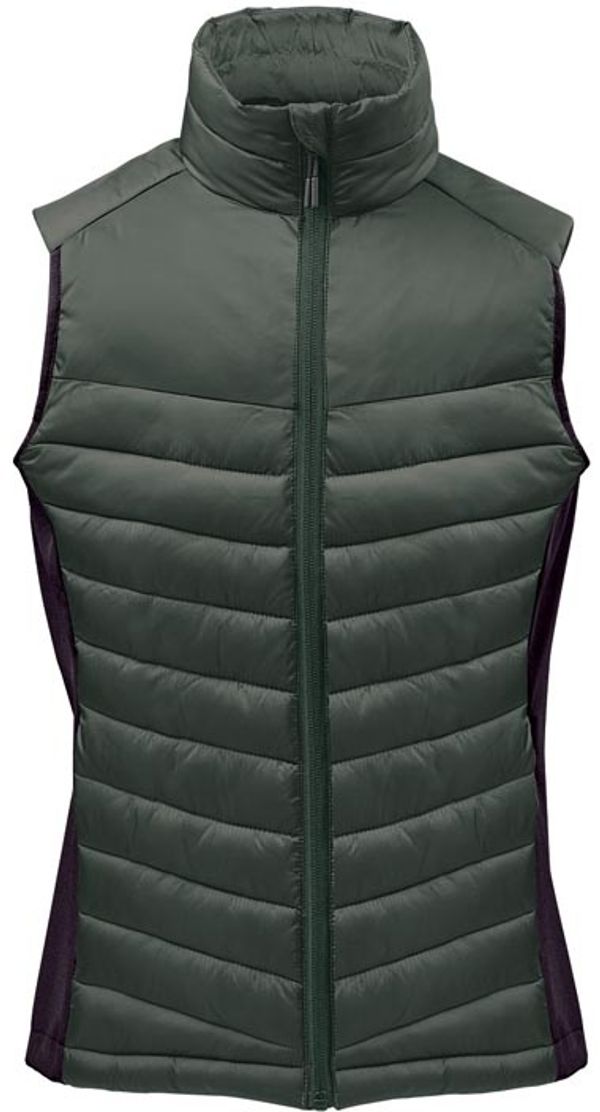 Am image of a Custom Stormtech Womens Montserrat Thermal Vest in Spruce/Mallard!