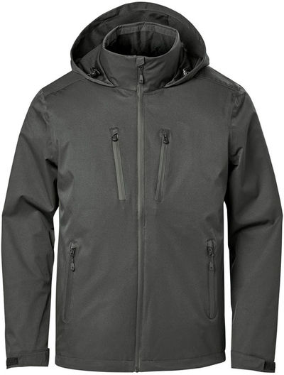 Am image of a Custom Stormtech Mens Scirocco Lightweight Shell in Granite!