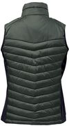 Am image of a Custom Stormtech Womens Montserrat Thermal Vest in Spruce/Mallard!
