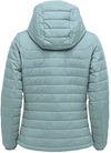 Am image of a Custom Stormtech Womens Nautilus Quilted Hoody in Ice Blue!