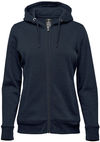 Am image of a Custom Stormtech Womens Monashee Fleece Full Zip Hoody in Navy!