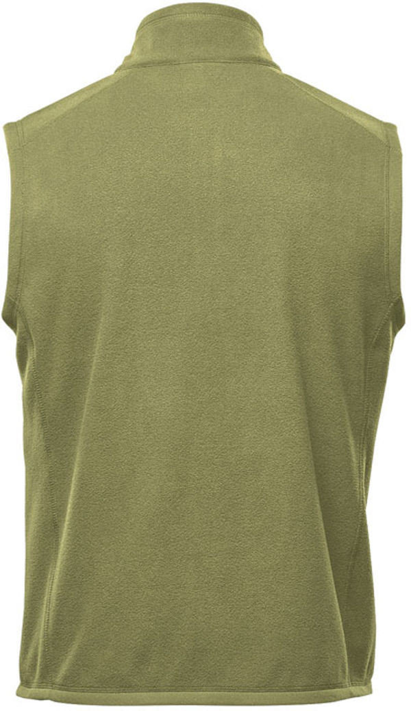 Am image of a Custom Stormtech Mens Montauk Fleece Vest in Sage Green!