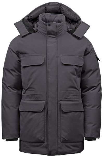Am image of a Custom Stormtech Mens Denali Parka in Granite!