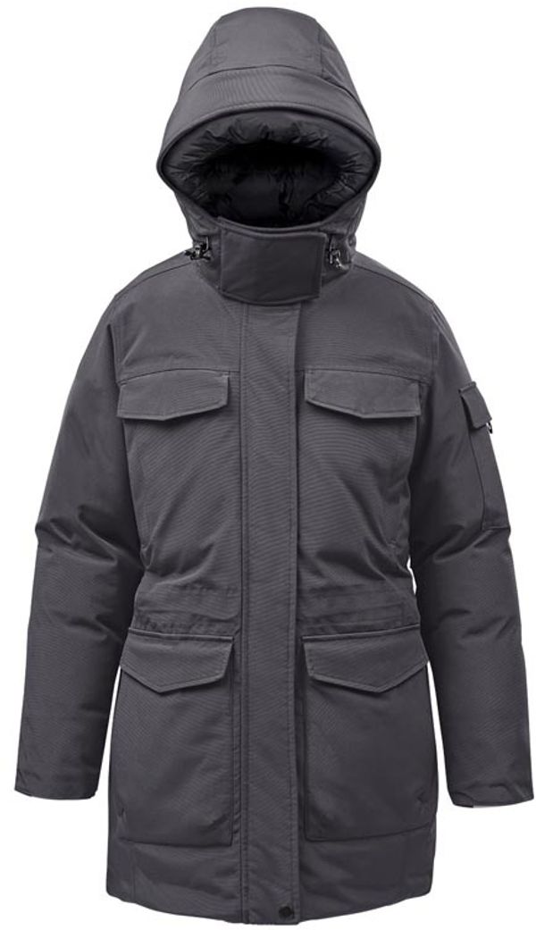 Am image of a Custom Stormtech Womens Denali Parka in Granite!