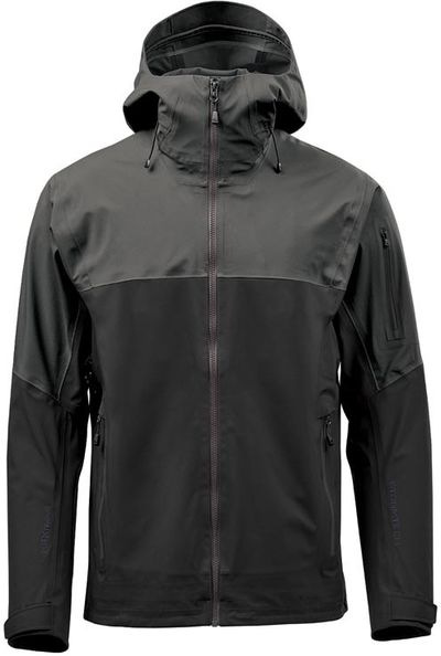Am image of a Custom Stormtech Mens Vertex Stormshell in Granite/Black!