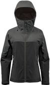 An image of a Custom Stormtech Womens Vertex Stormshell in Granite/Black!