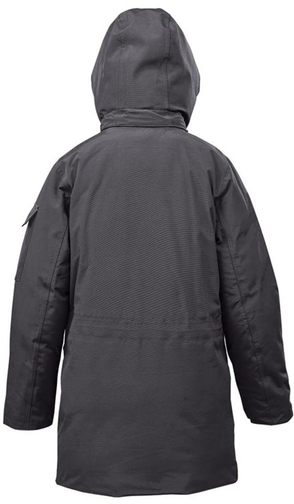 Am image of a Custom Stormtech Womens Denali Parka in Granite!