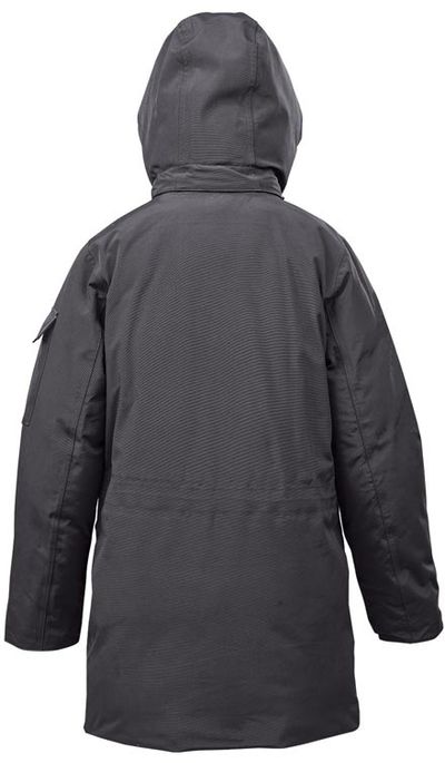 Am image of a Custom Stormtech Womens Denali Parka in Granite!