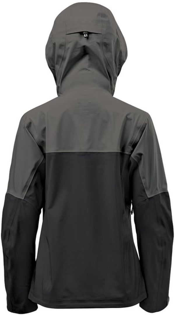 An image of a Custom Stormtech Womens Vertex Stormshell in Granite/Black!