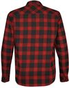 Am image of a Custom Stormtech Mens Logan Snap Front Shirt in BLACK / RED PLAID!