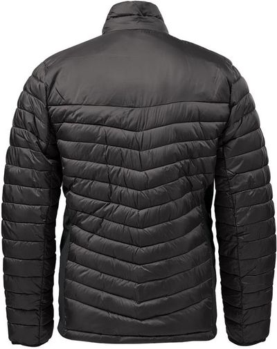Am image of a Custom Stormtech Mens Montserrat Thermal Jacket in Black/Granite!